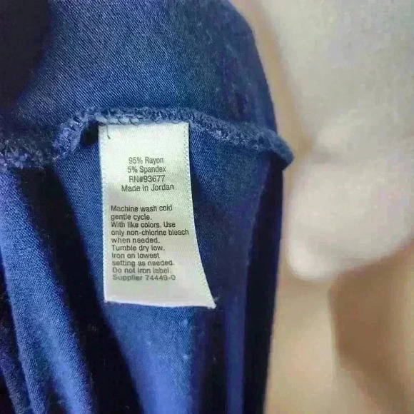 a.n.a women's navy blue 3/4 Length sleeve tee size large - Picture 6 of 6